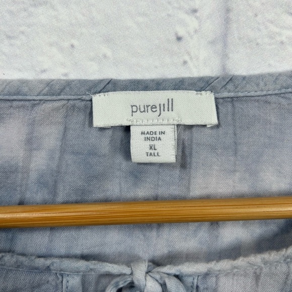 J. Jill -Pure Jill Blue/Gray Tie Dye Tunic Top with 3/4 Length Sleeves. Size XL. - Picture 2 of 7